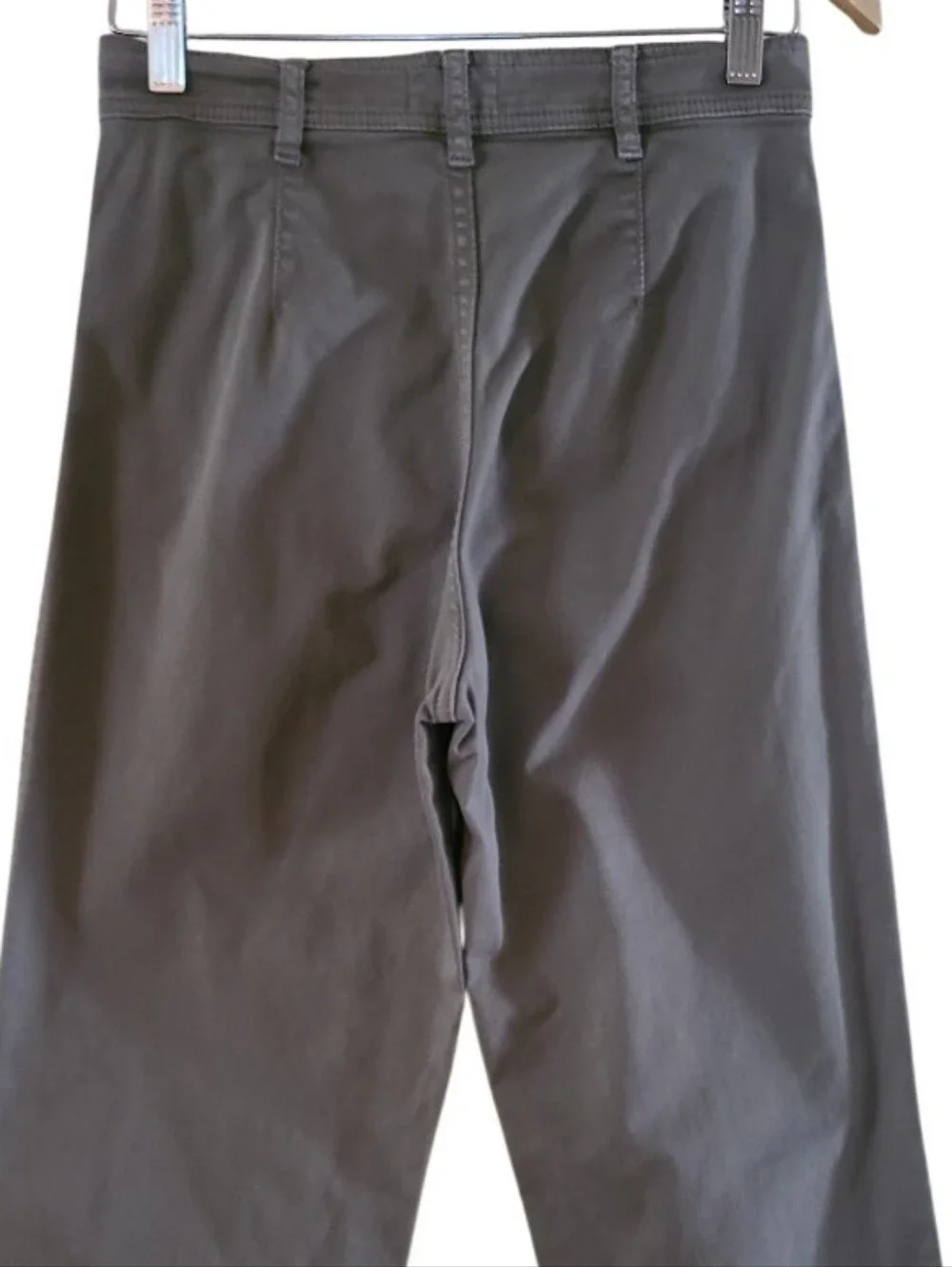 Marine Layer Briget Cropped Straight Pant Utility Jeans Olive Green